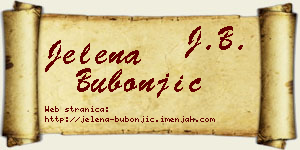 Jelena Bubonjić vizit kartica